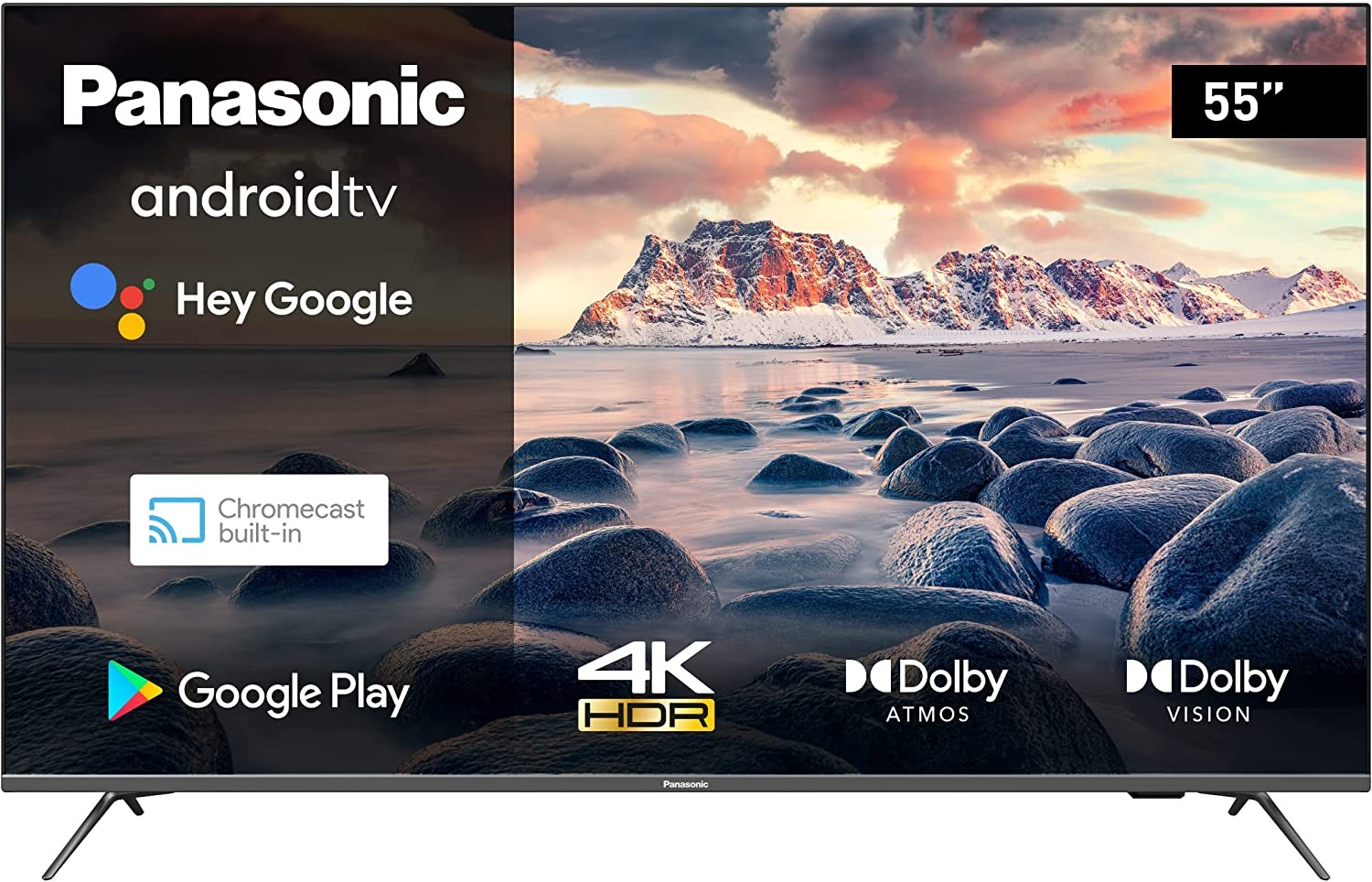Panasonic TX-55JXW704 Android TV 139 厘米 LED 電視(55 英寸,4K 超高清電視,智能電視)黑色